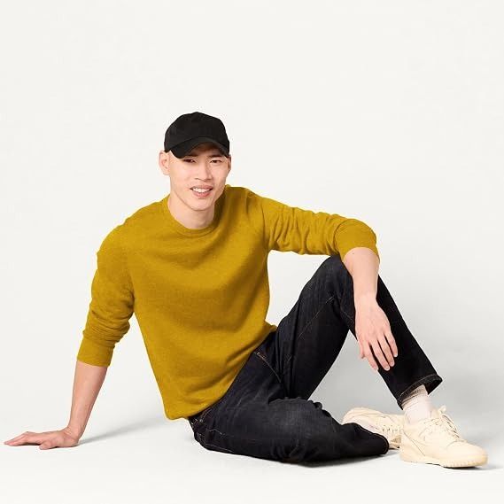 Mustard Yellow Crew Neck Sweater imagen 2